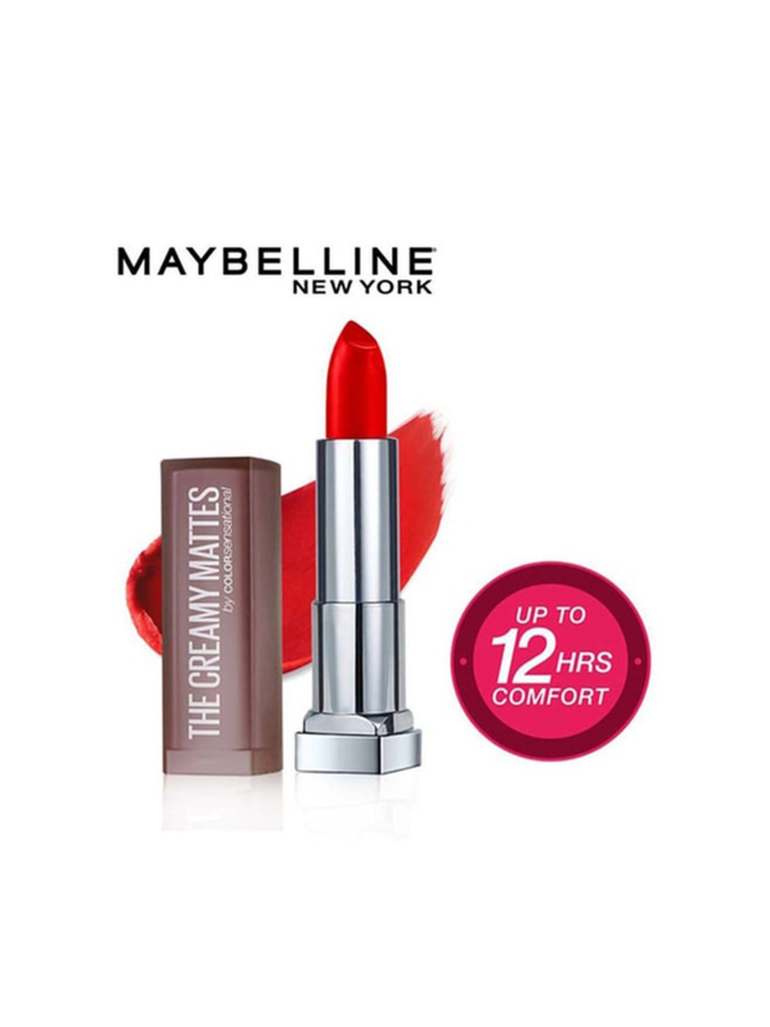 Maybelline New York Color Sensational Creamy Matte Lipstick 690 Siren in Scarlet - 3.9 gm