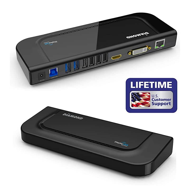 Ultra Dock Dual Video USB 3020 Universal Docking Station with Gigabit Ethernet HDMI and DVI Outputs Audio Input and output for Laptop Ultrabook Macbook Windows 10 81 8 7 XPMac OS and Android 50 and h