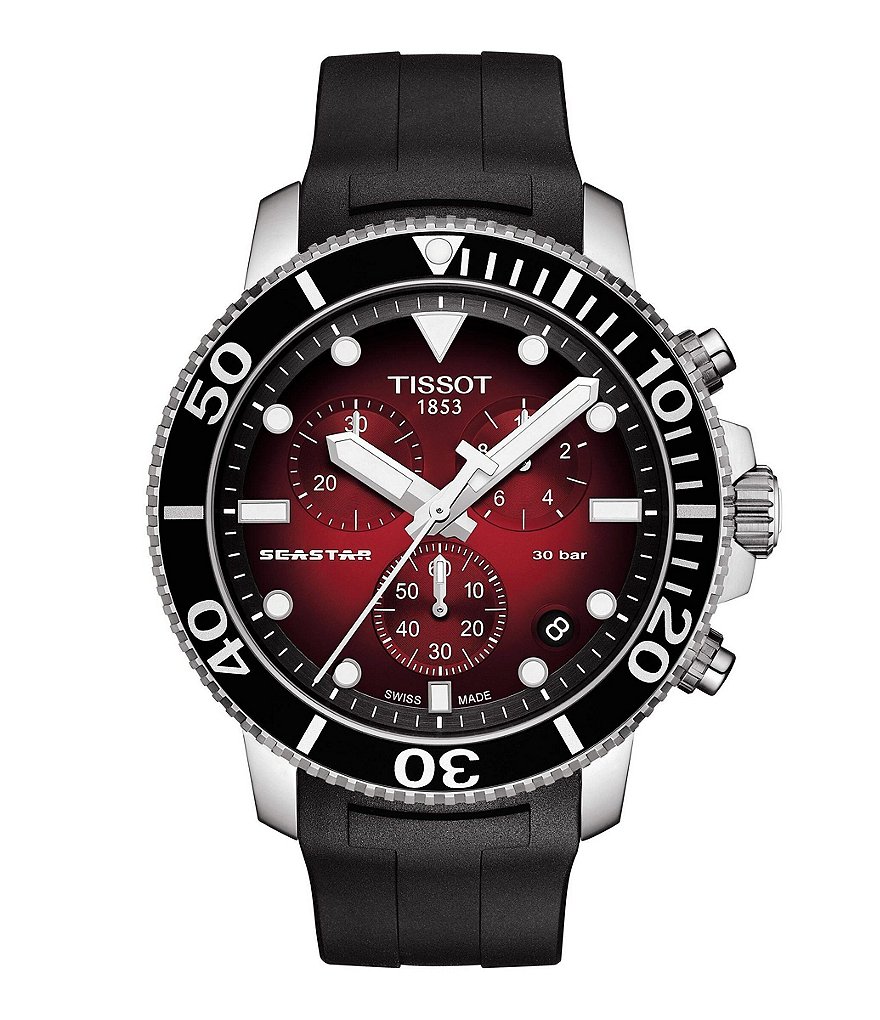 Tissot Seastar 1000 Chronograph Red Dial Watch