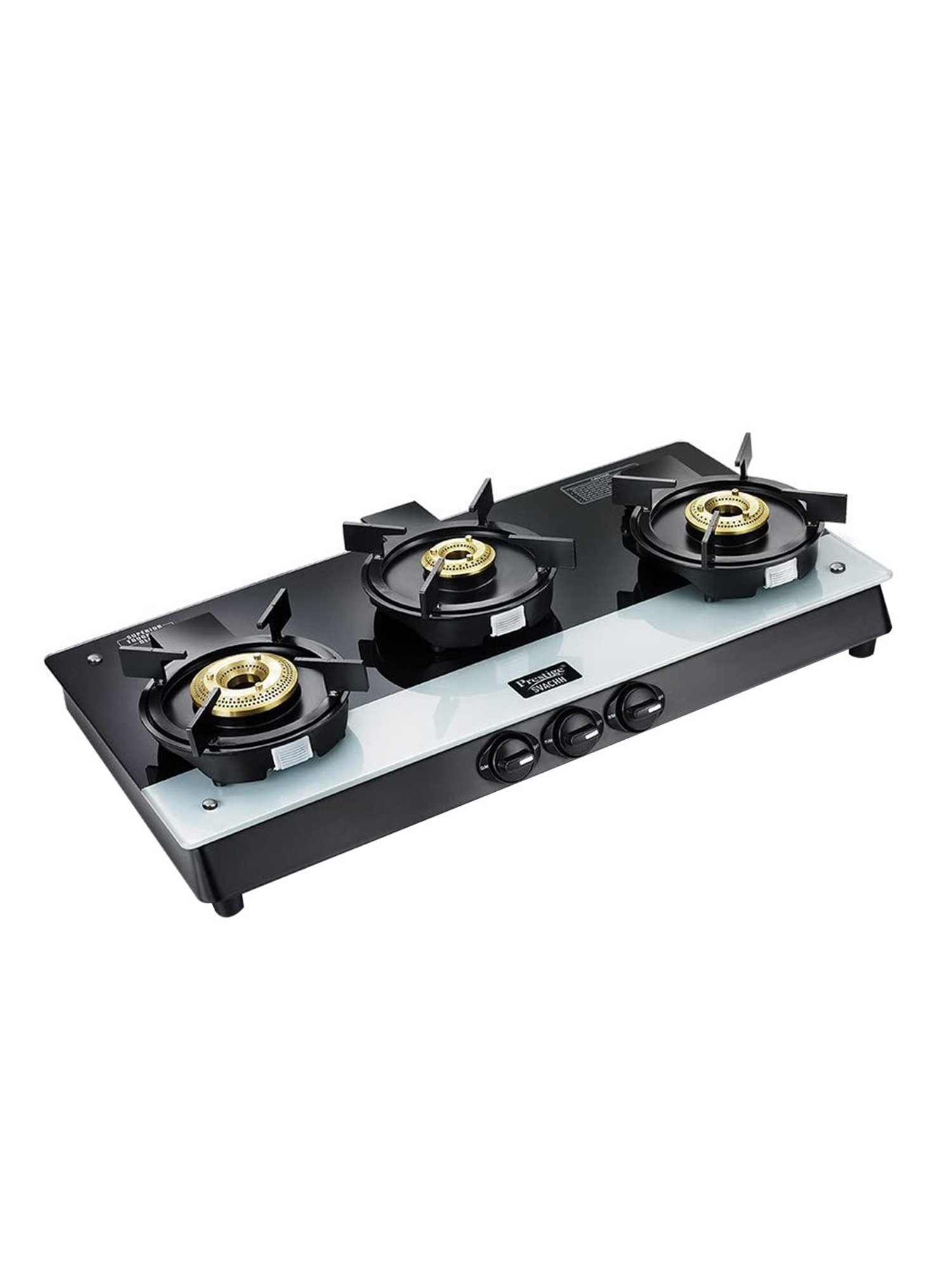 Pigeon Blackline Smart Black Glass Manual Gas Stove (2 Burners)