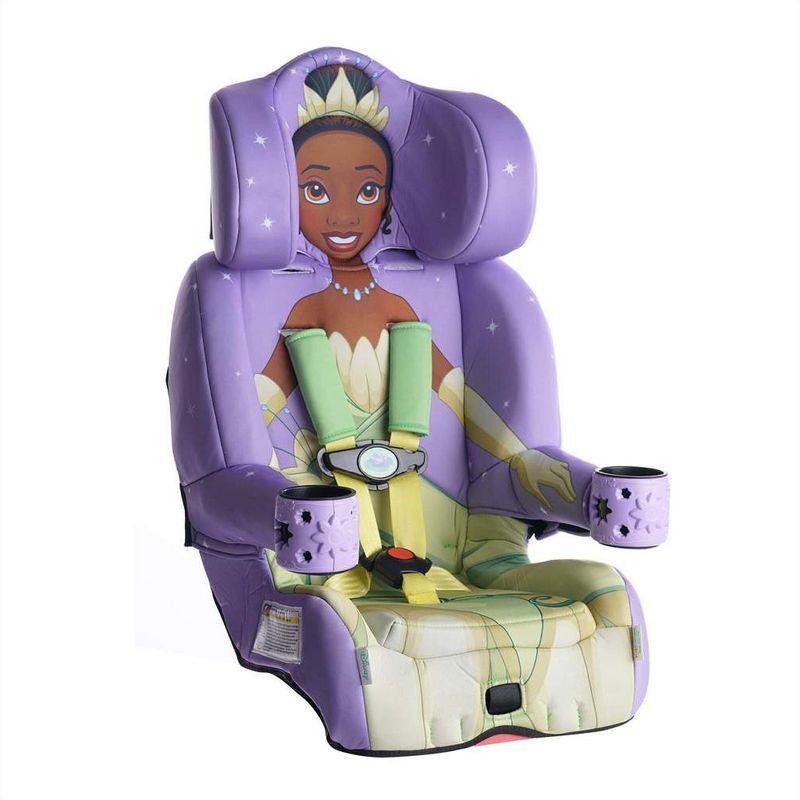 Kids Embrace 2 in 1 Combination Travel Convertible Forward Facing Toddler Child Car Seat and Booster Seat, Disney Princess Tiana