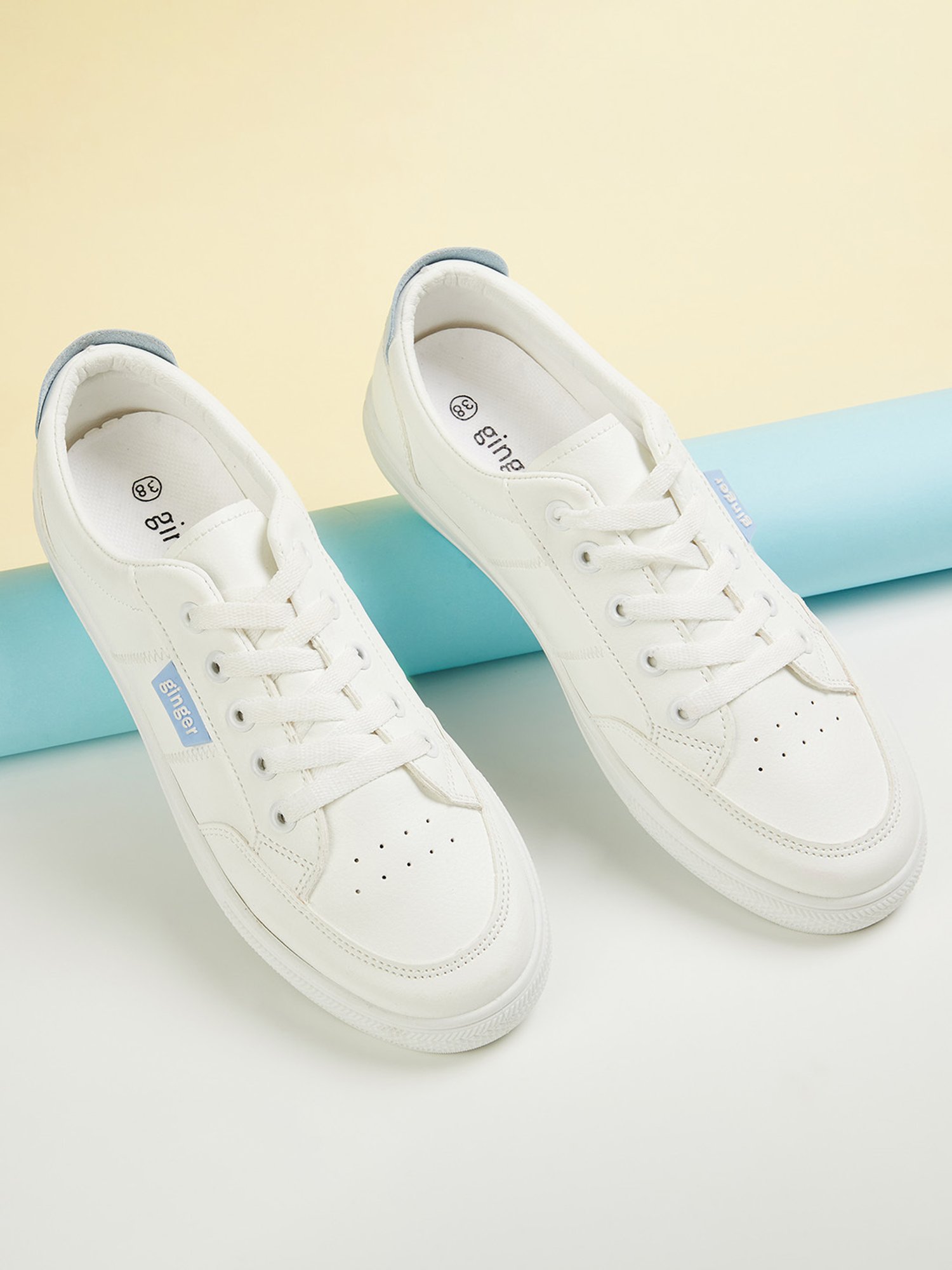 Ginger by Lifestyle Women's White Sneakers