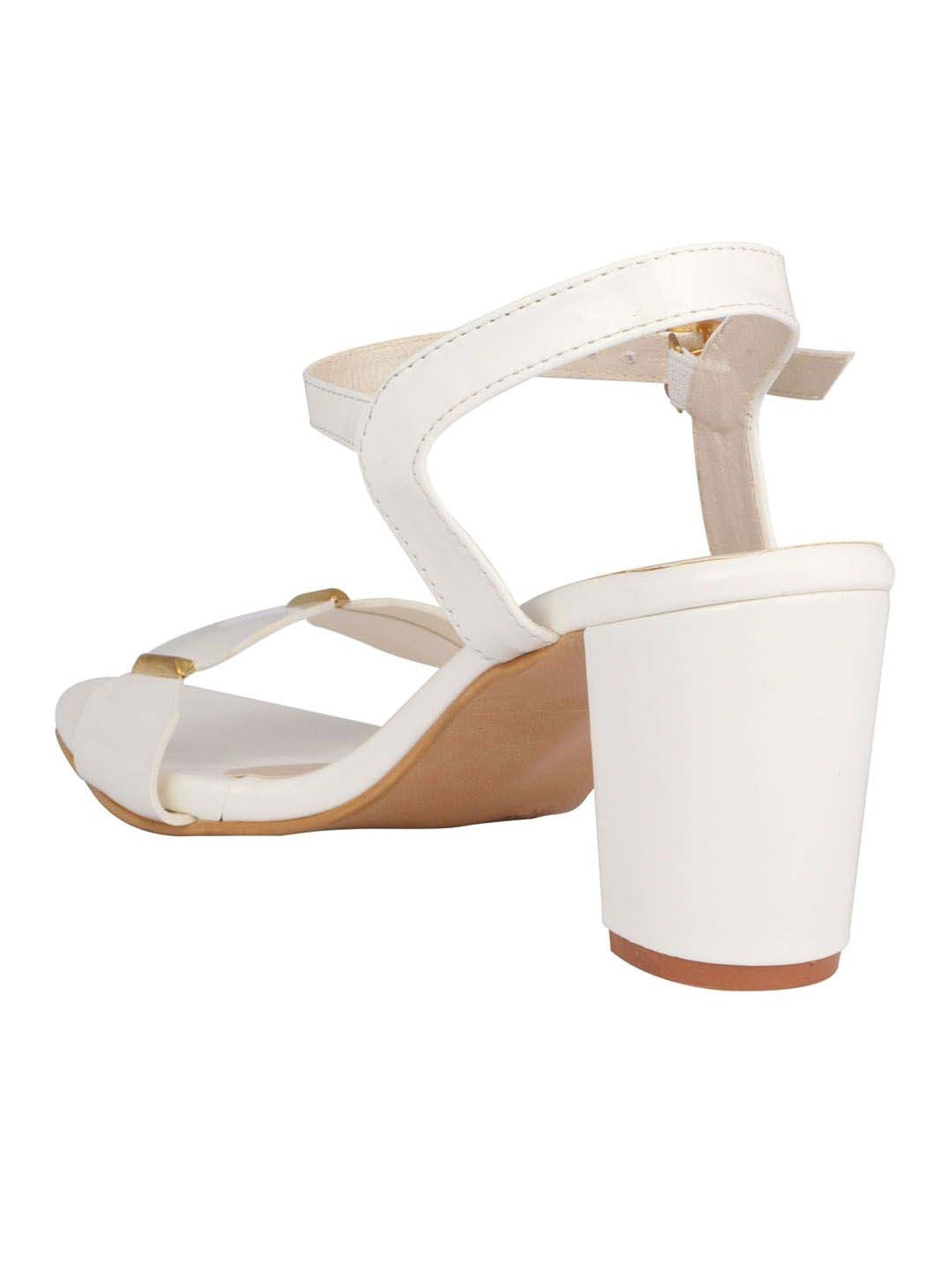 Shoetopia Kids White Ankle Strap Sandals