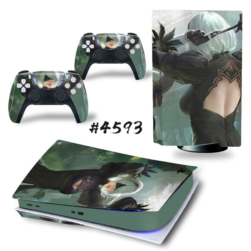 NieR Automata PS5 Standard Disc Edition Skin Sticker Decal Cover for PlayStation 5 Console & Controllers PS5 Skin Sticker Vinyl