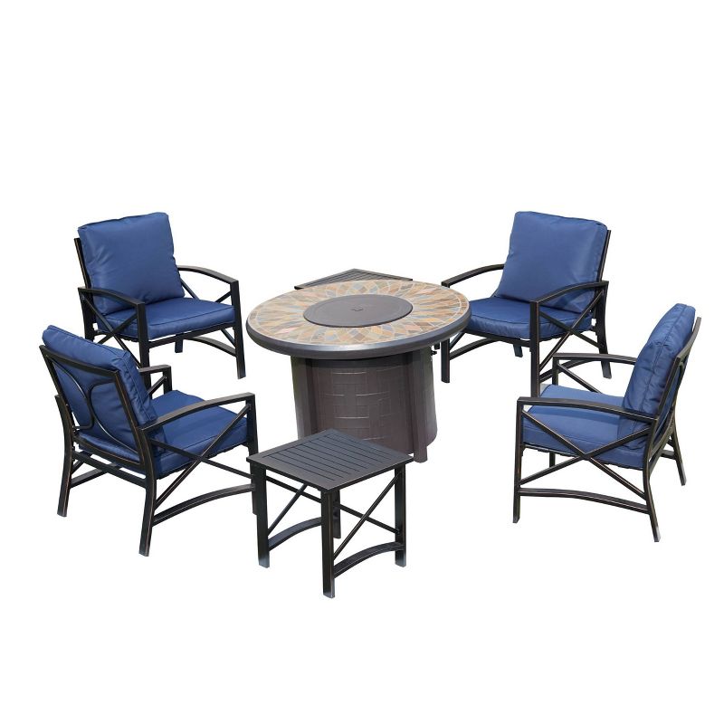 6pc Patio Fire Seating Set - Patio Festival