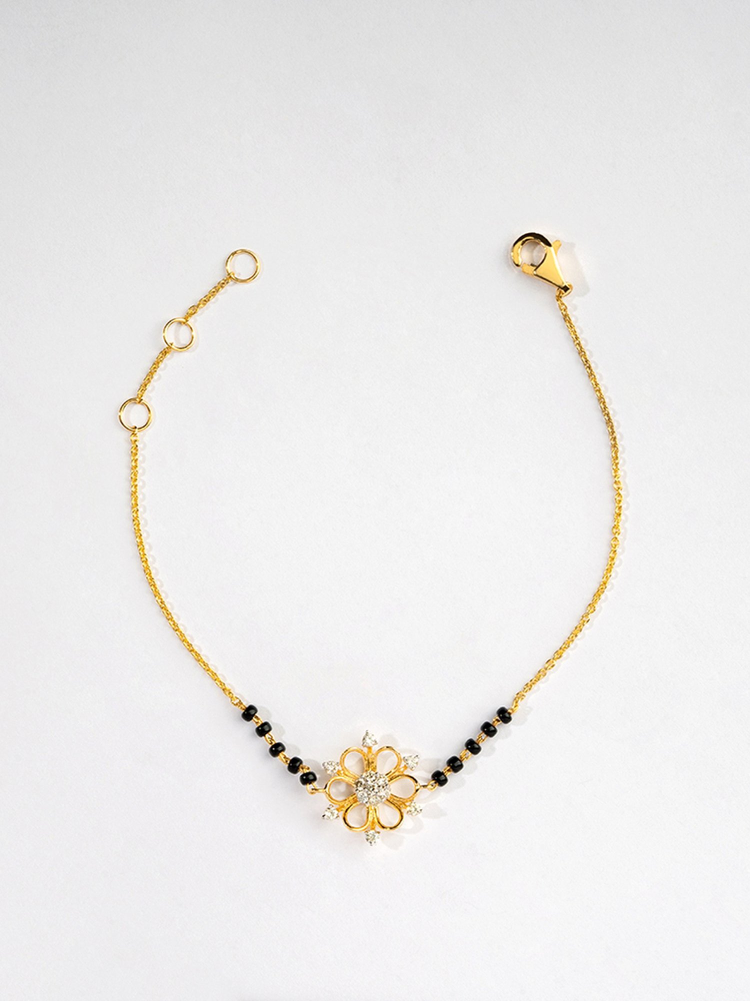 P.N.Gadgil Jewellers 14k Gold Bloom Flexible Fit Diamond Bracelets For Women