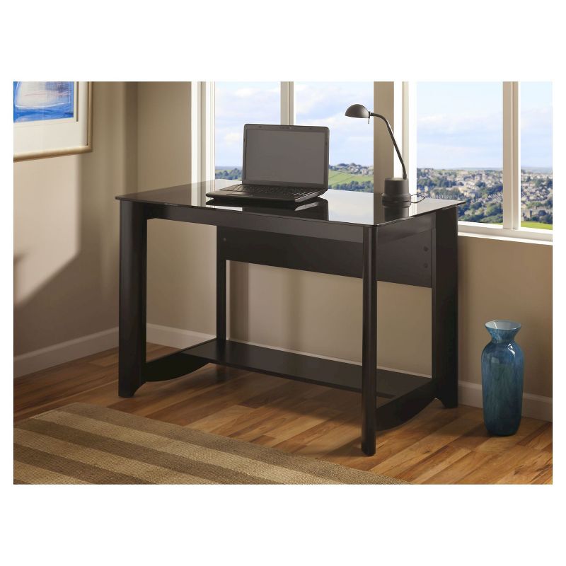 Aero Collection Writing Desk - Black - Bush Furniture