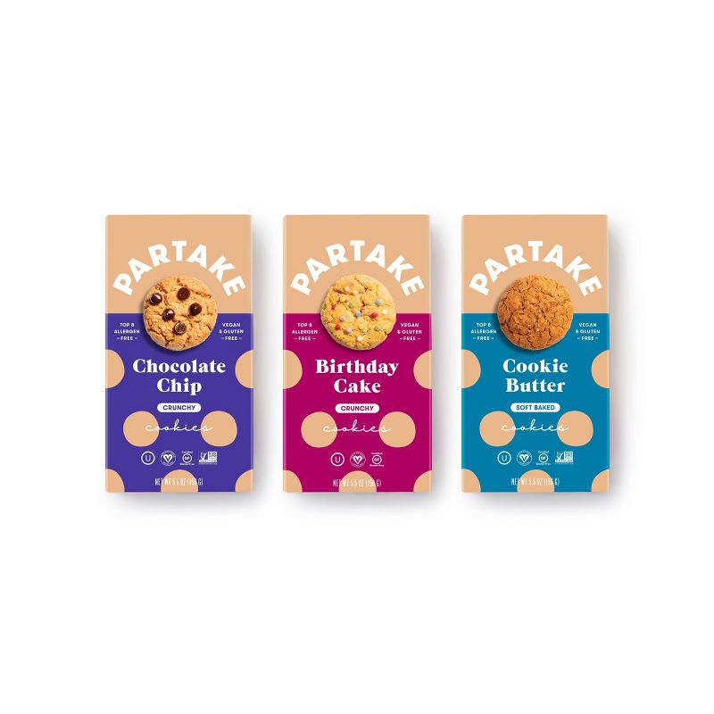 Partake Gluten Free Vegan Birthday Cake Cookies - 5.5oz