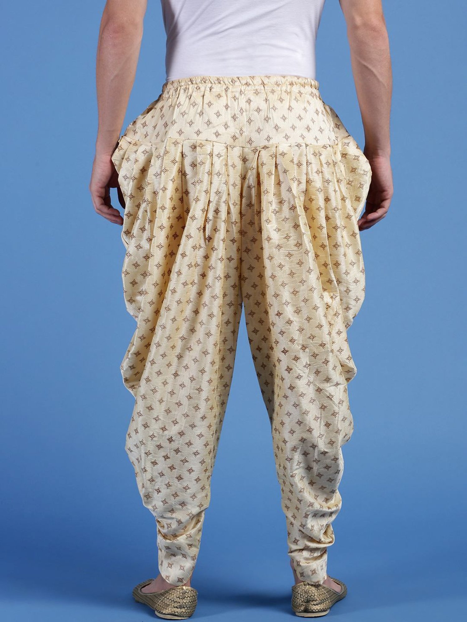 Sanwara Beige Regular Fit Printed Dhotis