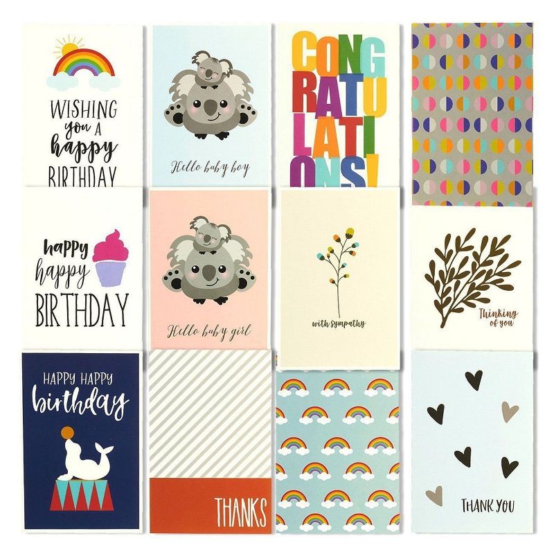 Best Paper Greetings 144 Pack Blank Greeting Cards with Envelopes Boxed Set 4x6 in for All Occasions, Birthday, Thank You
