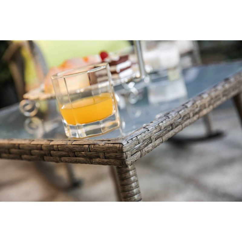 3pc Patio Bistro Set Cream - Patio Festival