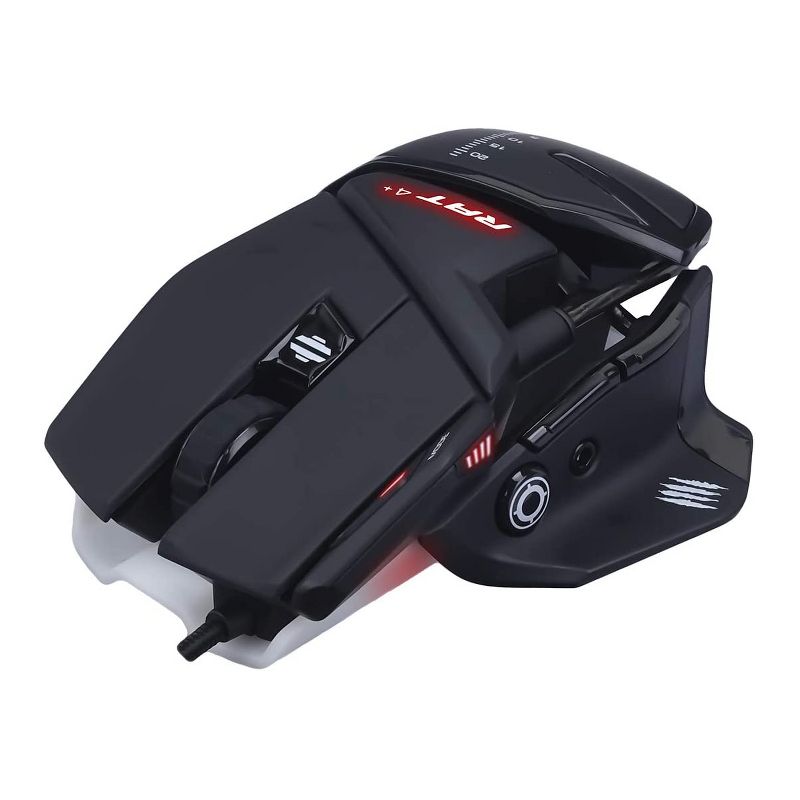 Mad Catz The Authentic R.A.T. 4+ Optical Gaming Mouse, Black ( MR03MCAMBL00 )