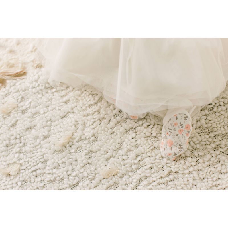 Goumi Baby Girls' Organic Cotton Enchanted Garden Floral Boots - Pink 0-3M