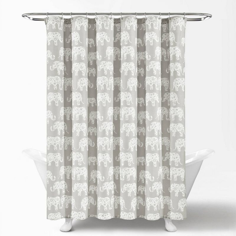 72"x72" Elephant Parade Shower Curtain - Lush Décor