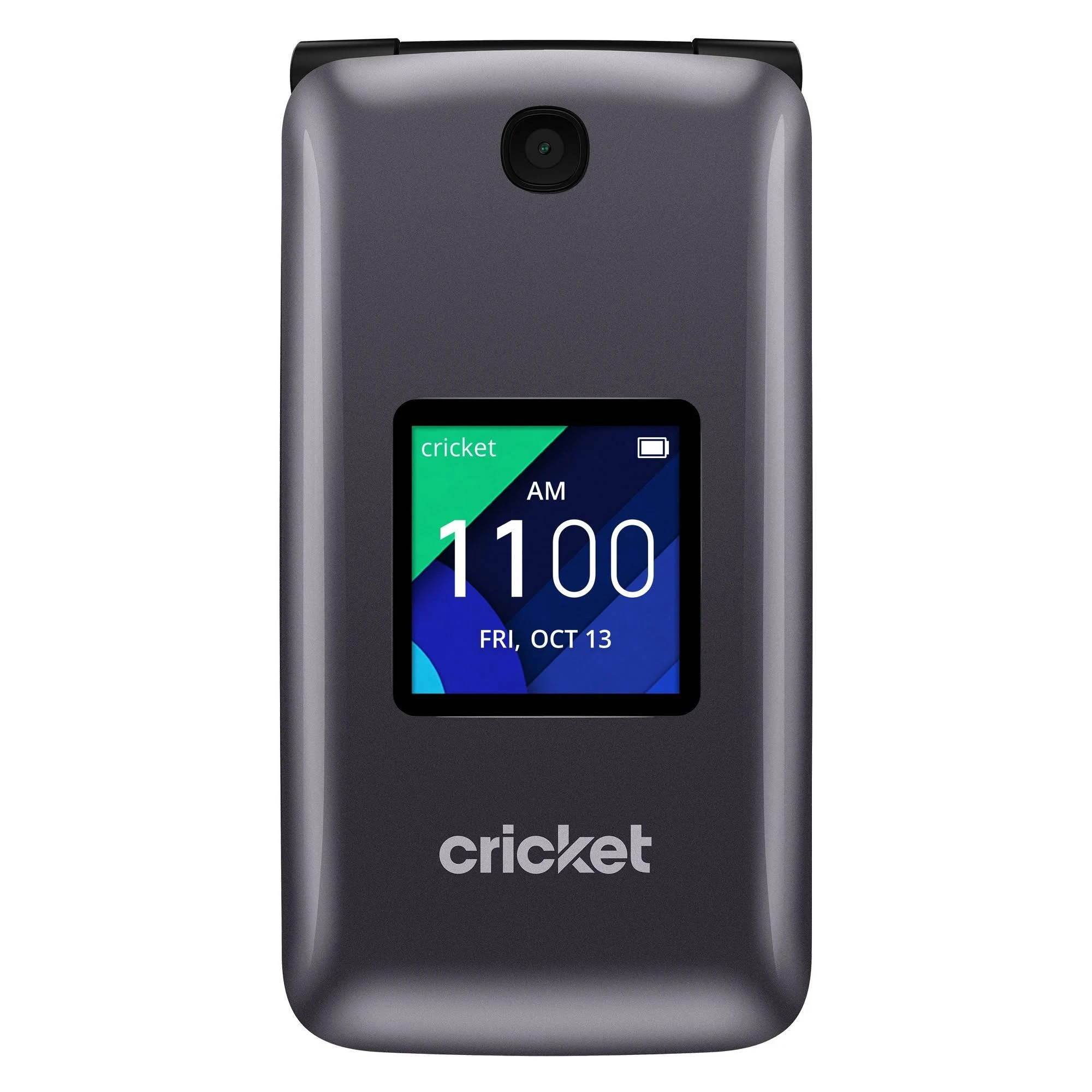 Alcatel QUICKFLIP 4044C Cricket Unlocked 4G LTE HD Voice Flip Phone - Grey