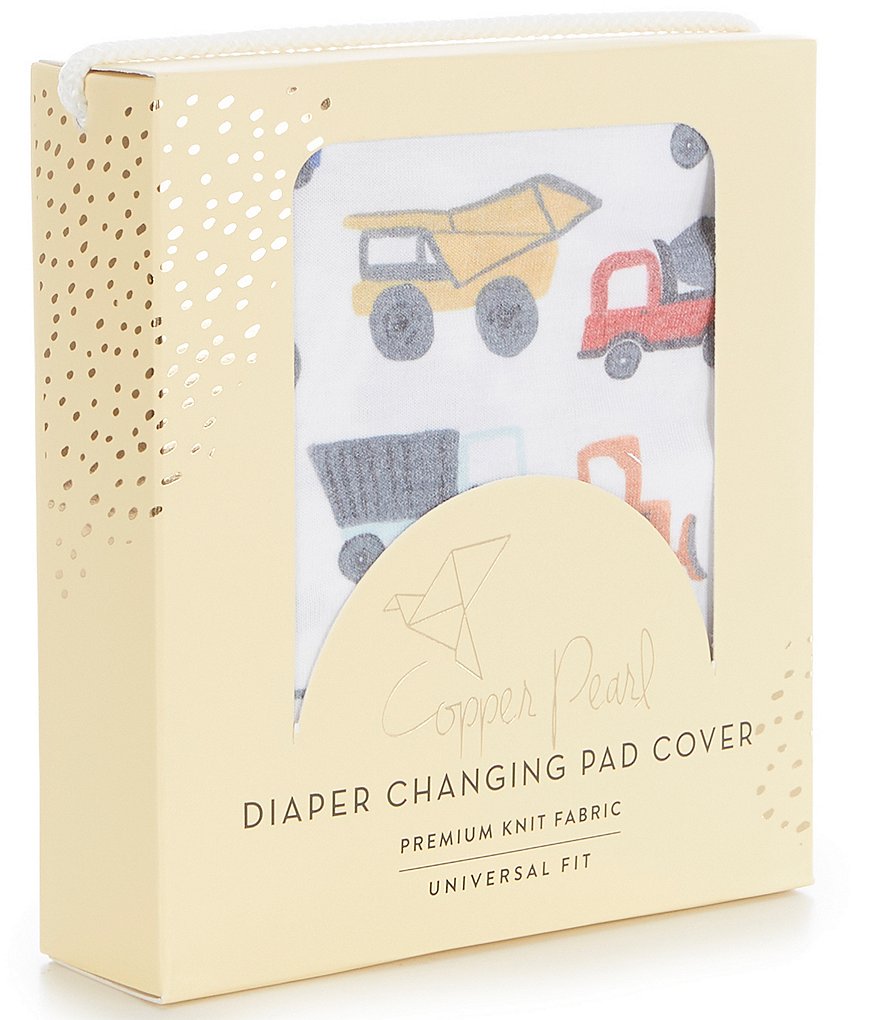 Copper Pearl Baby Boys Diesel Truck Print Premium Diaper Changing Pad Cover