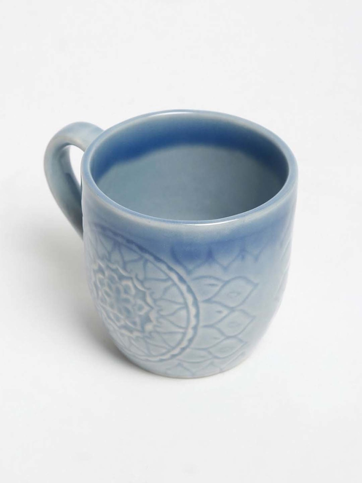 Fabindia Pragya Blue Ceramic Coffee Mug (300 ML)