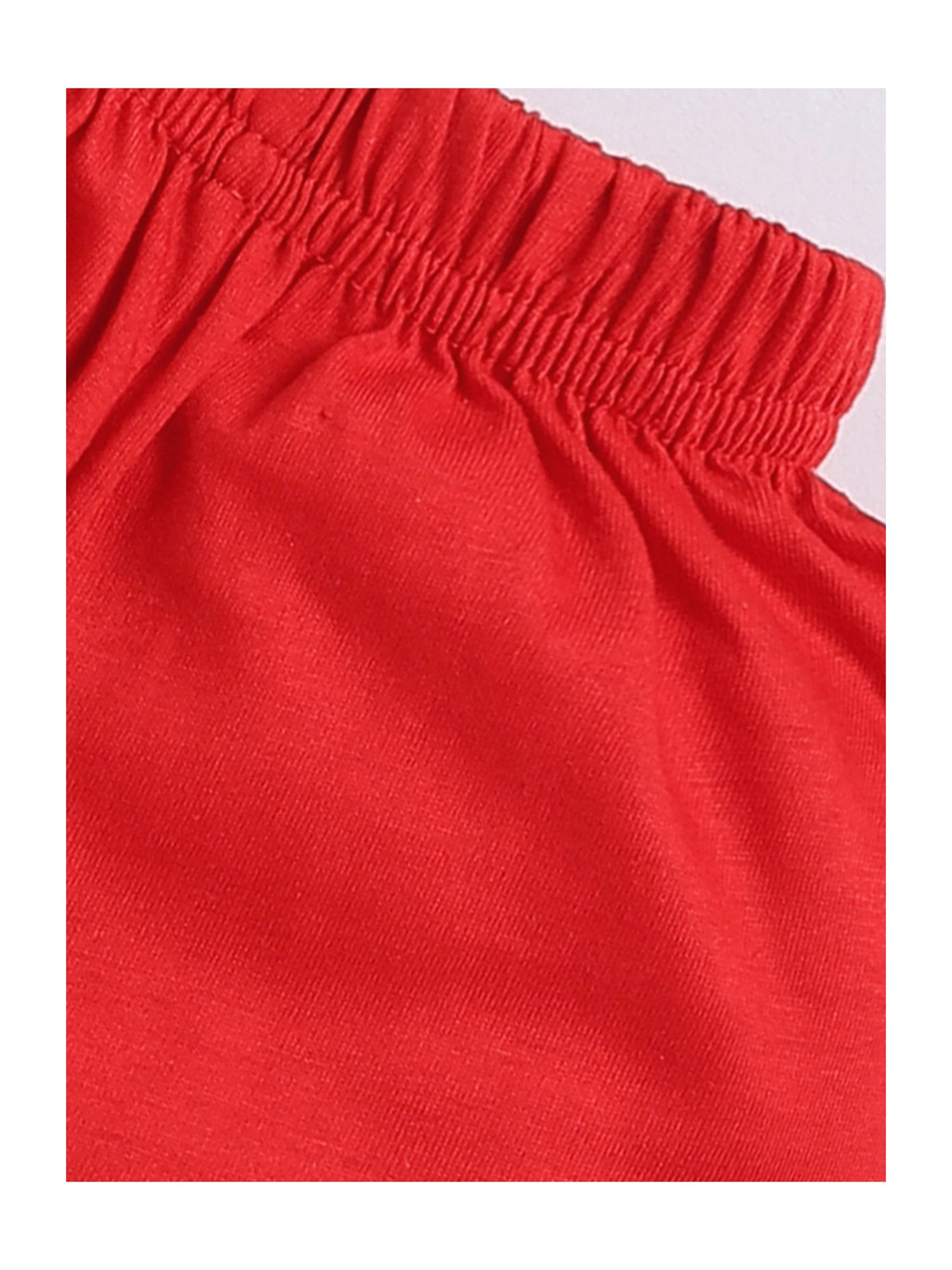 Todd N Teen Kids White & Red Printed T-Shirt with Shorts