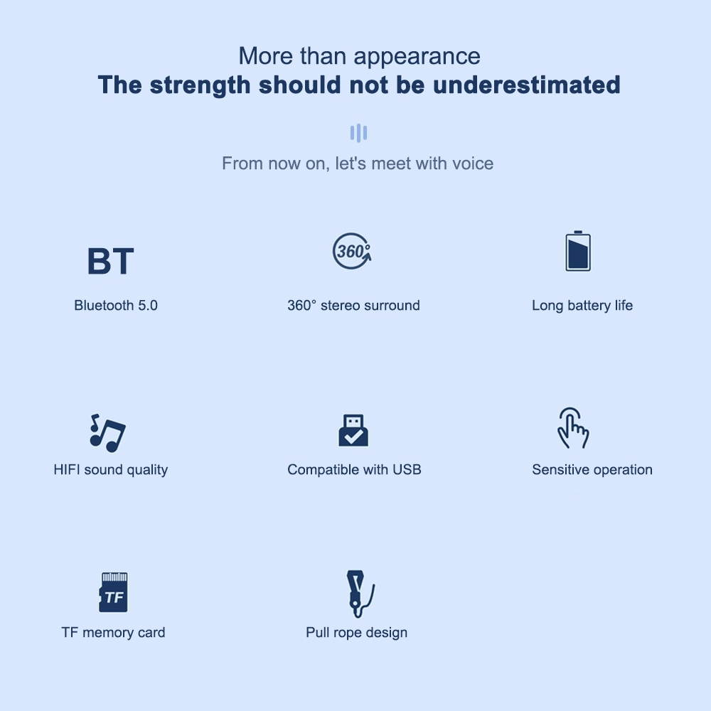 WK D20 Portable HIFI Mini Bluetooth Speaker