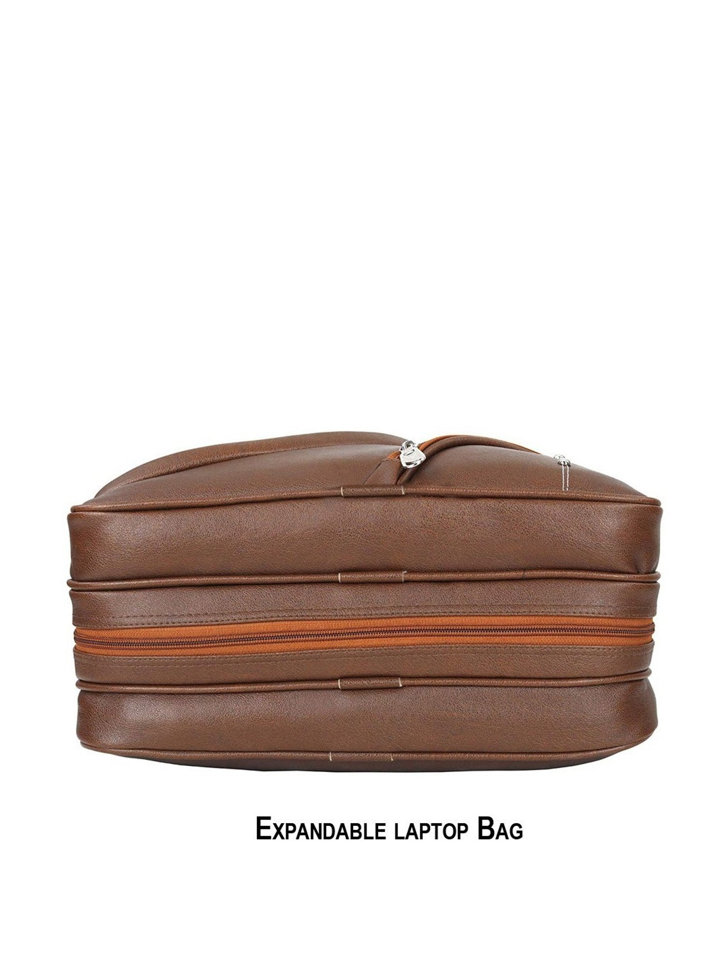 Leather World Tan Synthetic Medium Laptop Messenger Bag