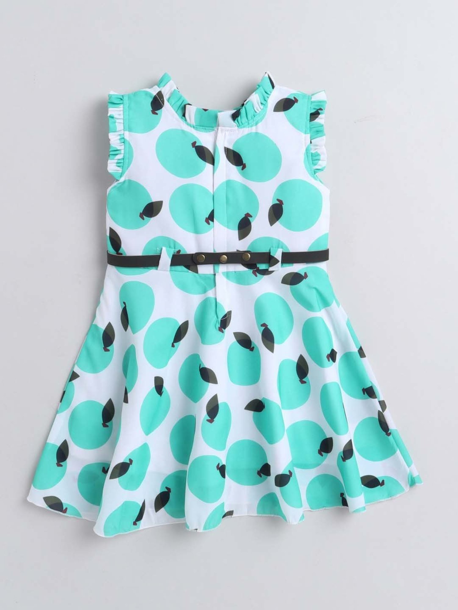 The Magic Wand Kids Blue & White Printed Dress