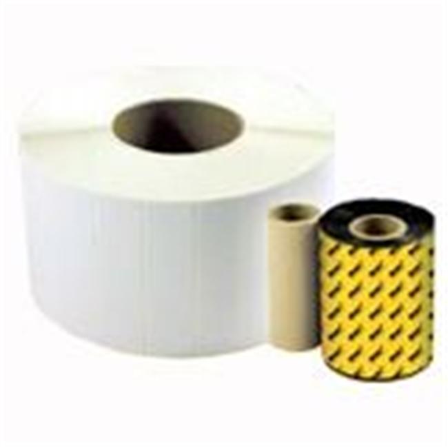WASP 633808402501 2.0" x 1.0" TT Labels, 4 Rolls, 2300 Per Roll, 5" OD Thermal Transfer Labels