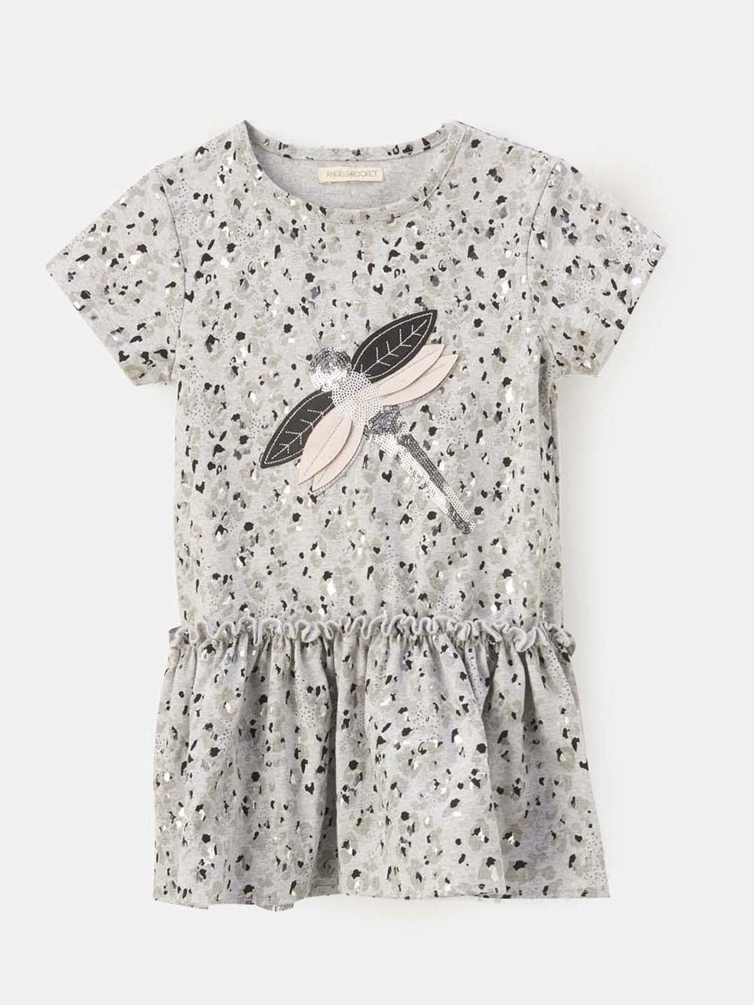 Angel & Rocket Kids Grey Embellished Dress