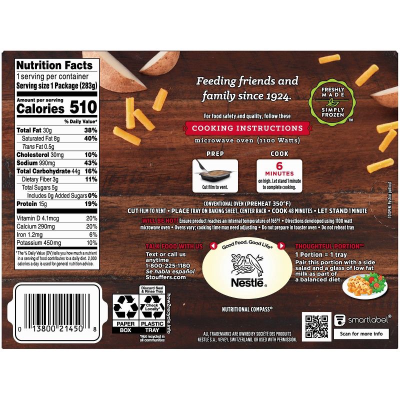 Stouffer's Frozen Cheddar Potato Bake - 10oz