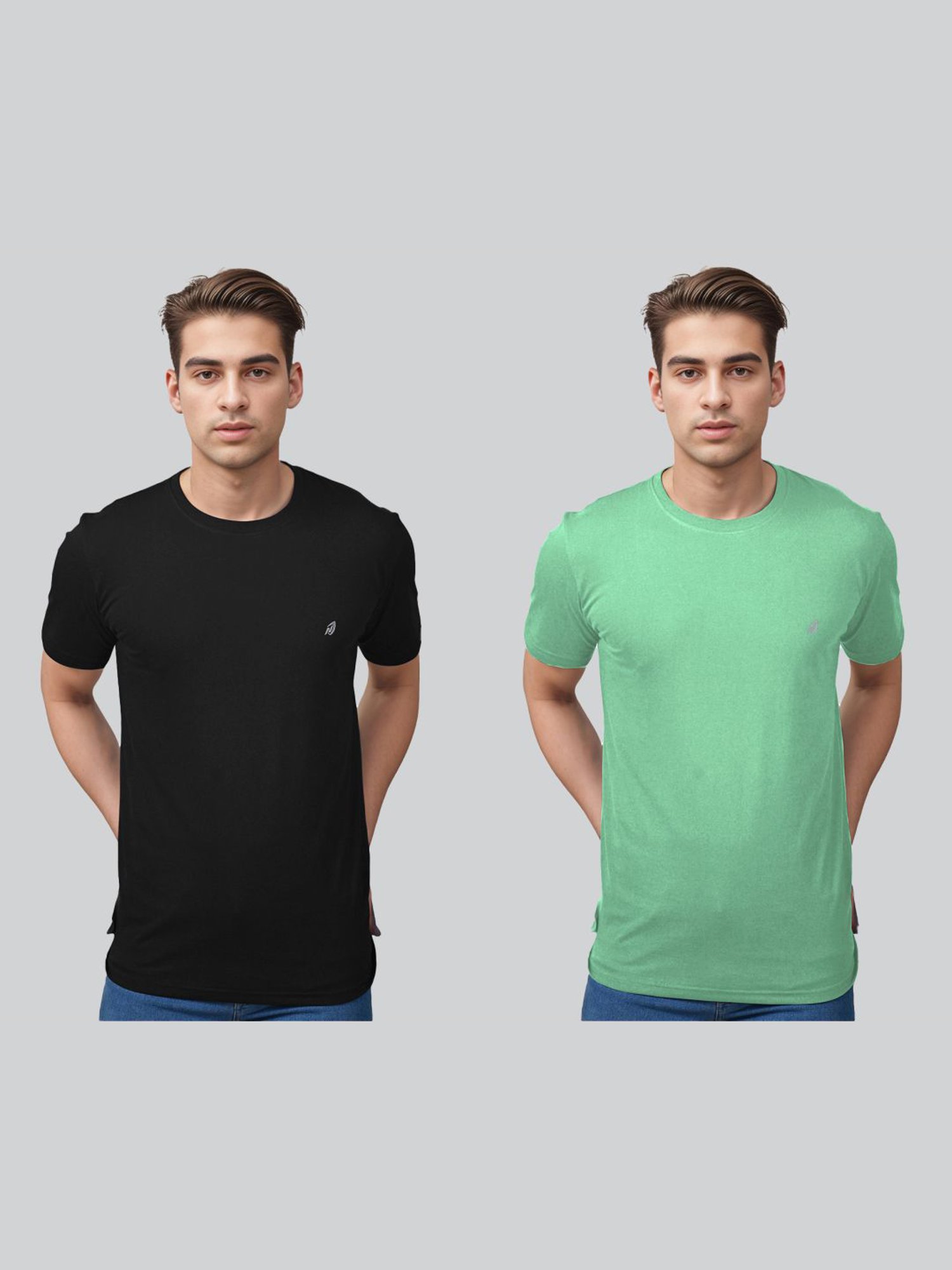 Lux Nitro Black & Green Regular Fit T-Shirt