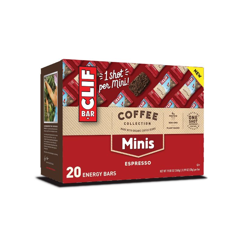 CLIF Bar Coffee Collection Espresso Energy Bar Minis - 19.8OZ/20ct