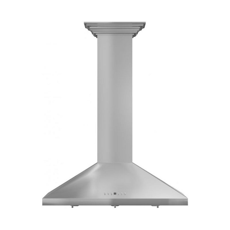 h 400 CFM Mount Wall Ductless Crown Molding Range Hood with LED Lights and 4 Speed Exhaust Fans, Stainless Steel