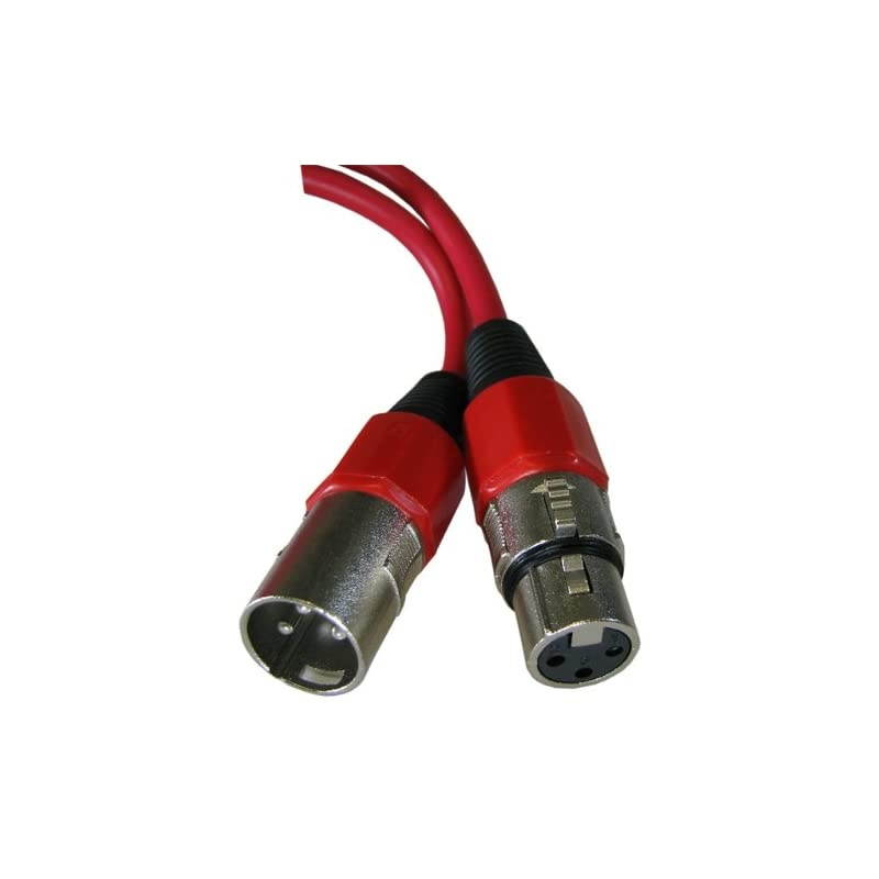 Male to Female 3pin Mic Microphone Lo-z Extension Cable Cord (25ft, Green)