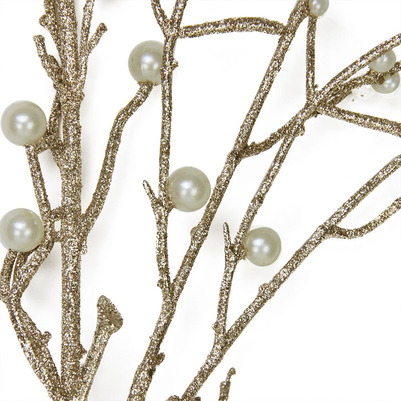 Raz Imports 47" Silver Glittered Pearl Artificial Christmas Branch