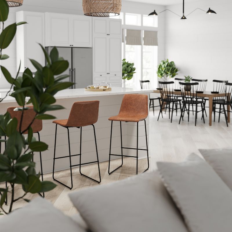 Ladder Barstool Seat Black - Riverstone Furniture Collection