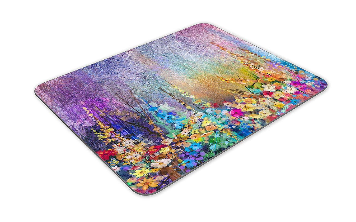 Abstract Floral Watercolor Painting Mouse pad-Non-Slip Rubber Mousepad-Applies to Games,Home, School,Office Mouse pad