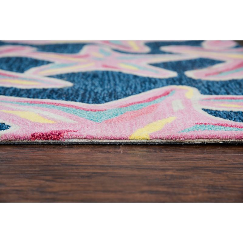 2'6"X4' Tufted Starfish Accent Rug Blue - Rizzy Home