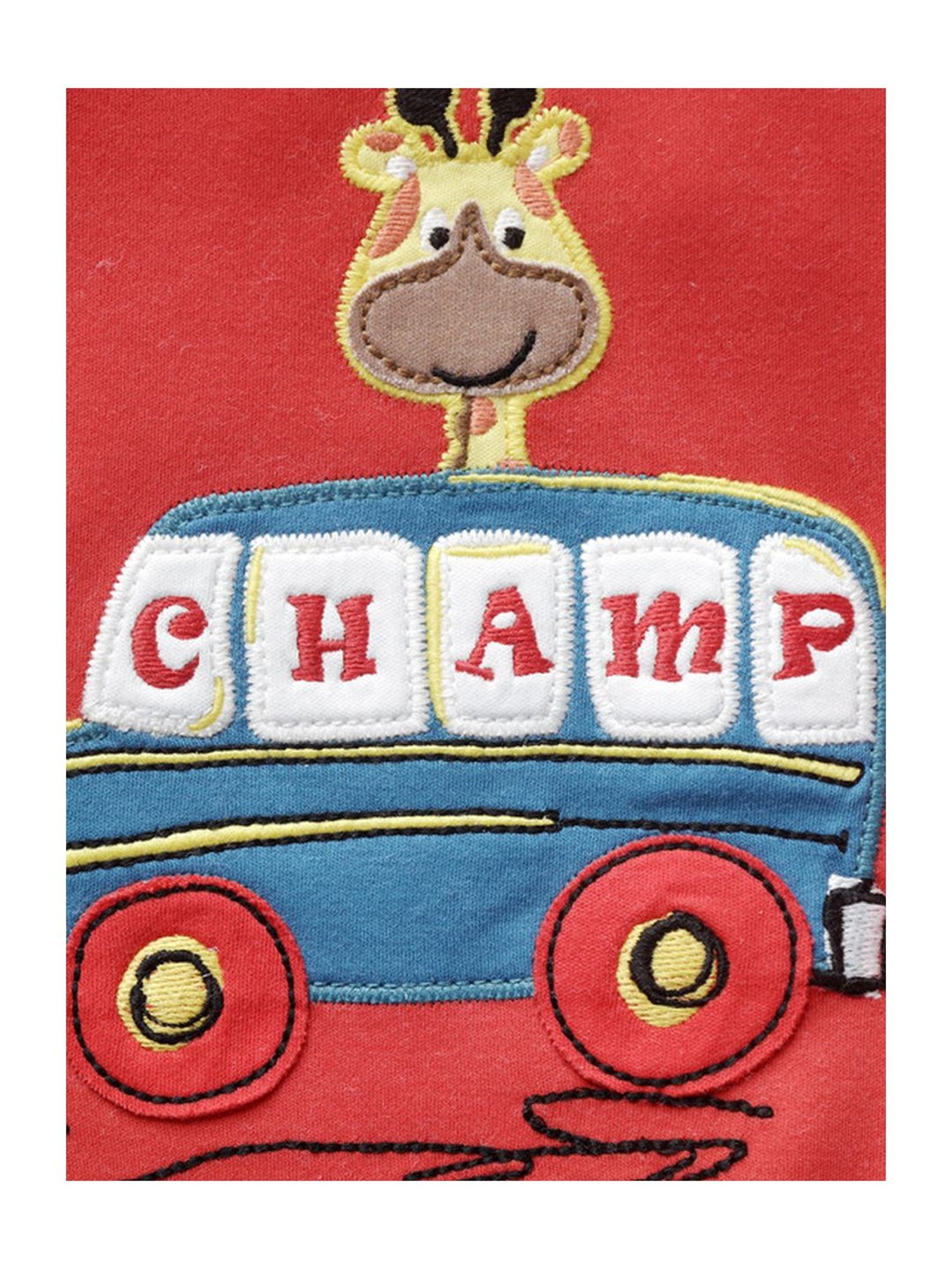 Pranava Kids Red Cotton Patch Work T-Shirt