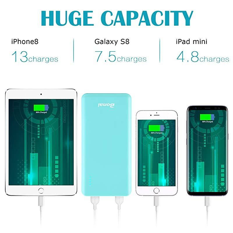 Portable Charger 30000mAh, (Huge Capacity)(Flashlight)(Outdoor) 5.6A Output External Battery Pack, 4A Input High-Speed Charging Technology, Power Bank Compatible with iPhone iPad Samsung-Black