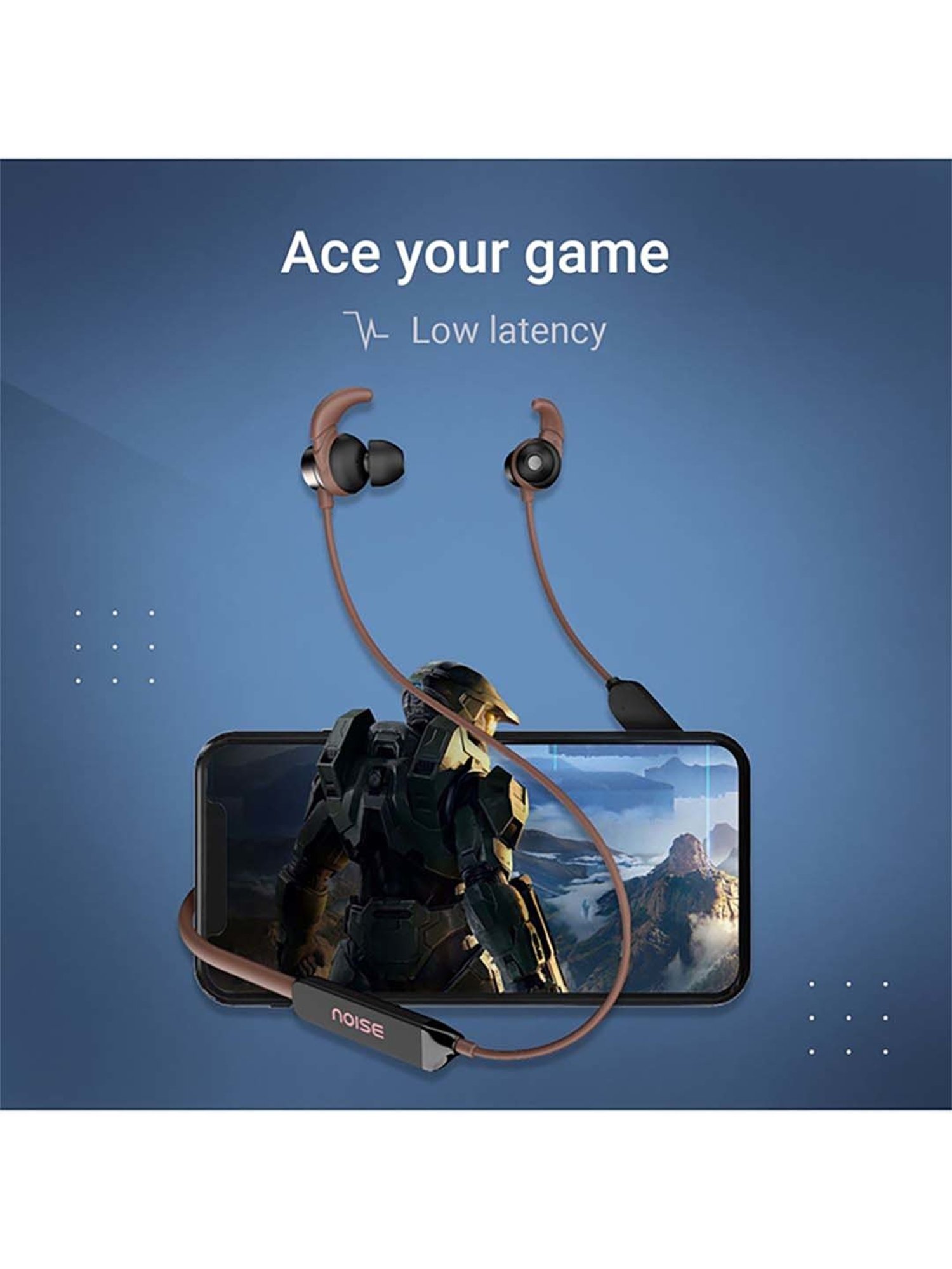 Noise Tune Active Pro Bluetooth V5.2 Bluetooth Headset (Burgundy Red)