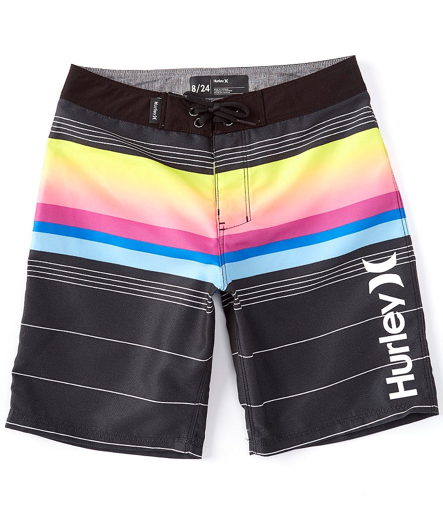 Hurley Big Boys 8-20 Gradient-Stripe Board Shorts