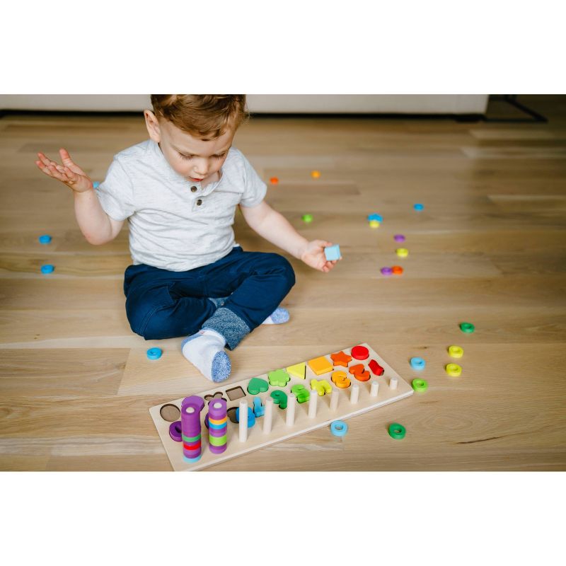 Chuckle & Roar Montessori Shapes & Numbers Learning Puzzle 76pc