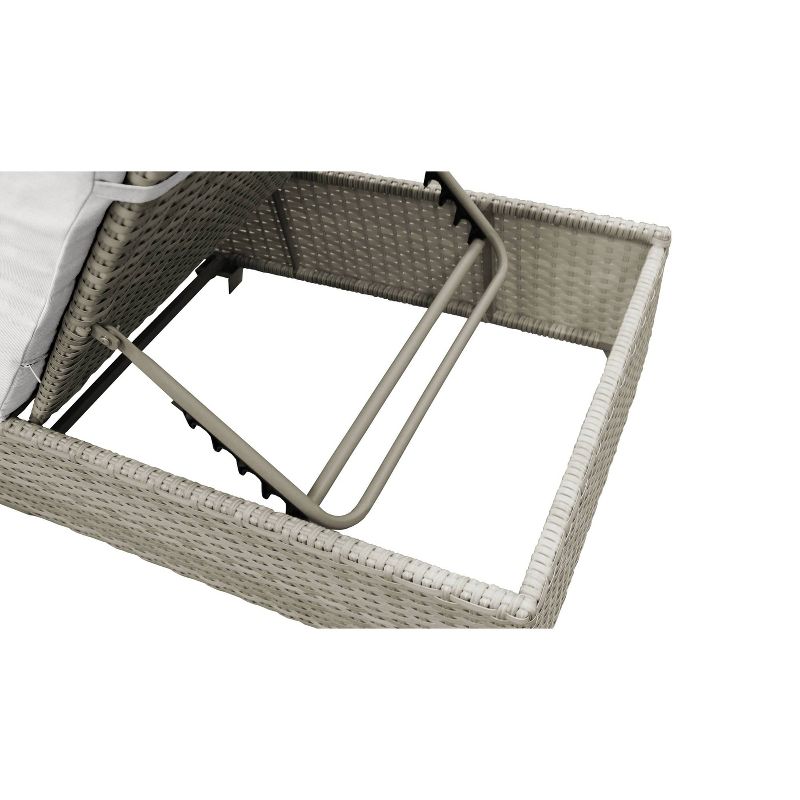 Fairmont 2pk Patio Chaise Lounges - White - TK Classics