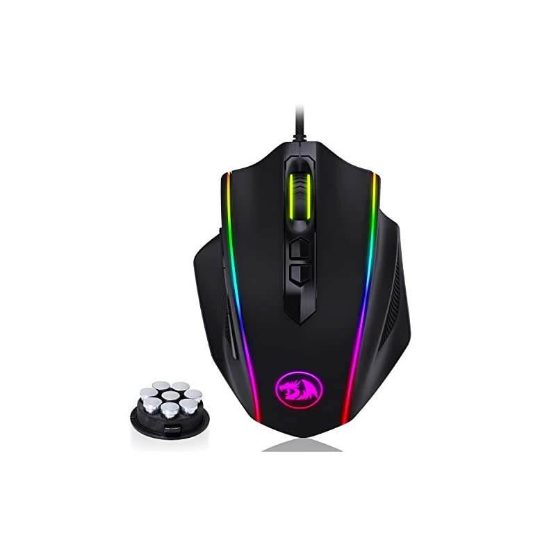 M720 Vampire RGB Gaming Mouse, 10,000 DPI Adjustable Wired Optical Gaming Mouse, Comfortable Grip Ergonomic with 8 Programmable Buttons