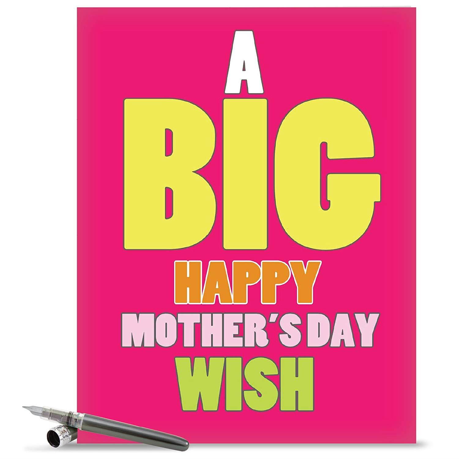 Jumbo Funny Mother's Day Card: Big Mother's Day Wish With Envelope (Extra Large Version: 8.5'' x 11'') J2478MDG