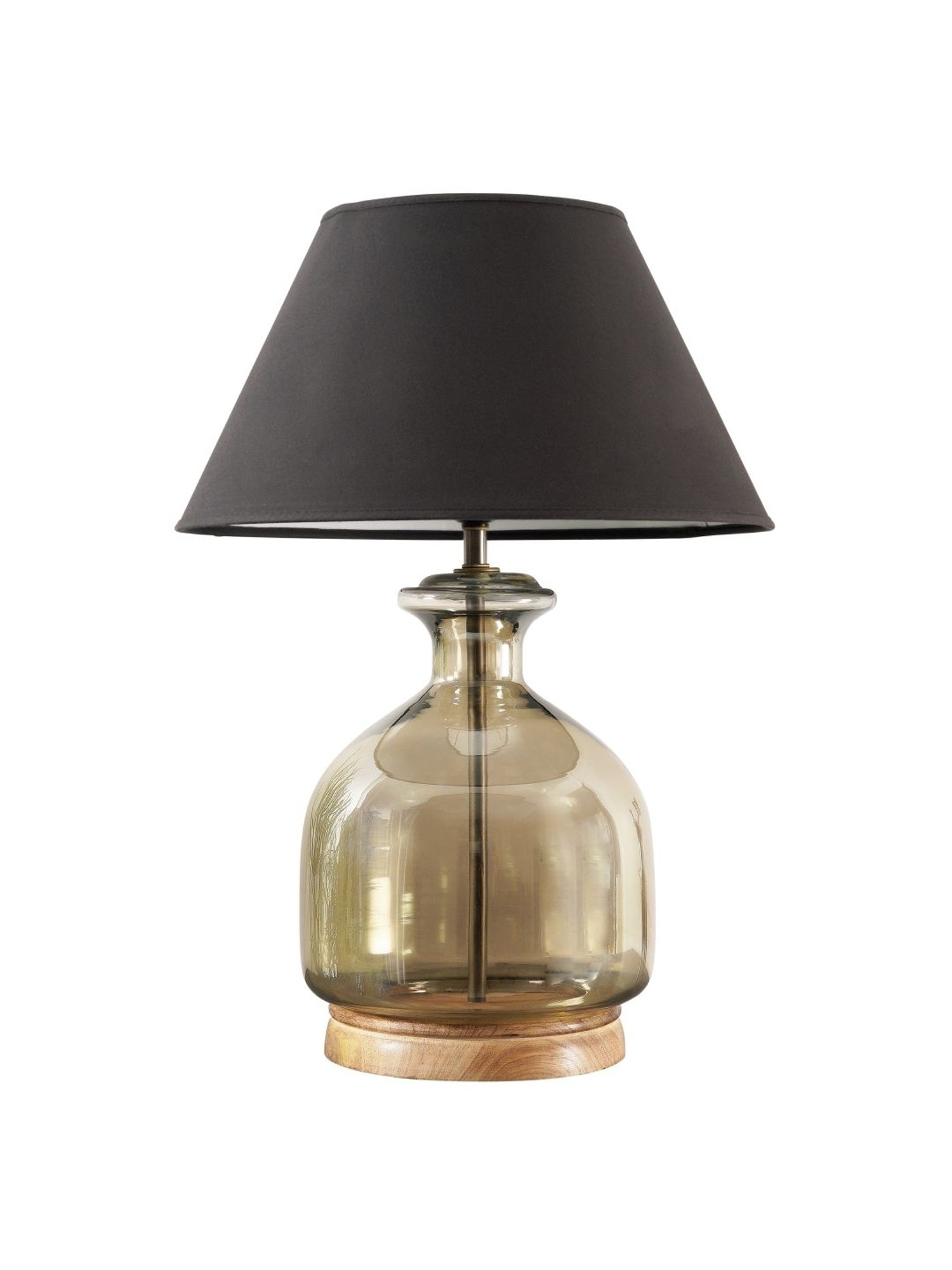 Kapoor Lamp Shades Smoke & Black Glass Alper Luster Table Lamp