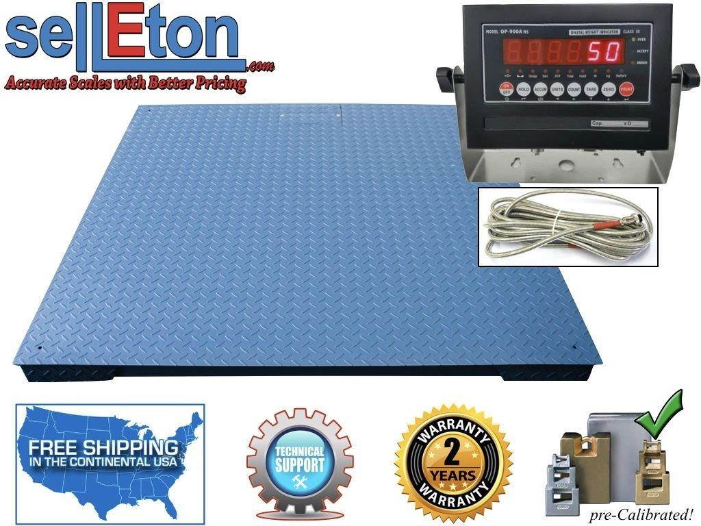 Heavy Duty Industrial Floor scale 6 x 6 / 72 10,000 lbs x 1 lb