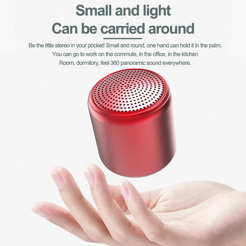 Portable Wireless Bluetooth 5.0 Speaker Mini Music Audio Stereo Sound Speaker Loudspeaker Bass Soundbox with Microphone for Phone