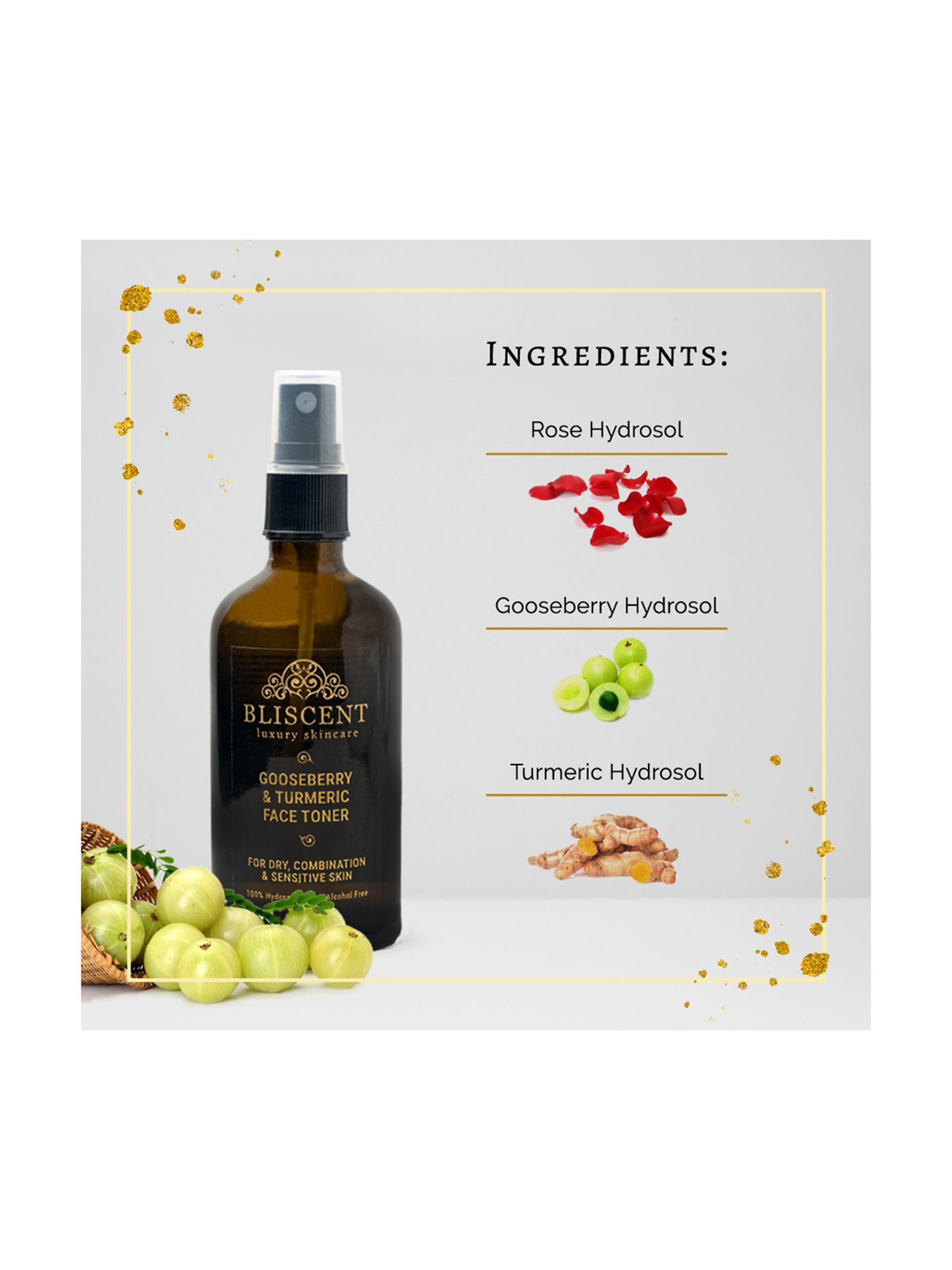 Bliscent Gooseberry & Turmeric Face Toner - 100 ml