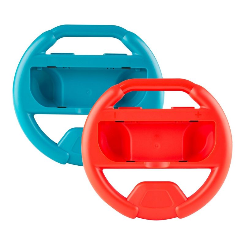 KMD Dual Pack Joy-Con Racing Wheels Handle Grip Controller Compatible with Nintendo Switch