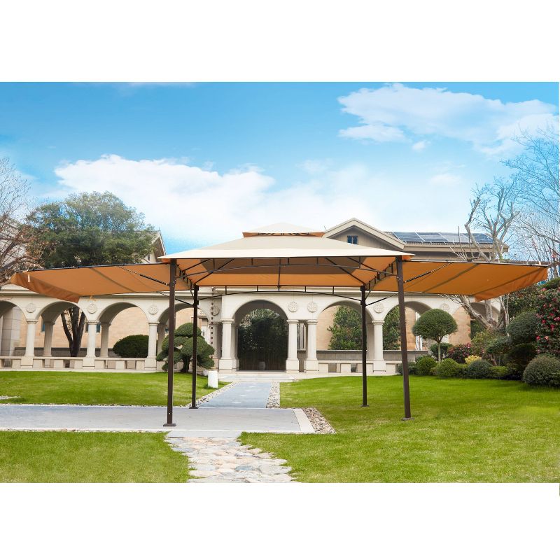 10' x 10' Patio Gazebo with Sunshades - Patio Festival
